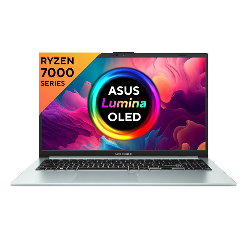 Picture of Asus Vivobook Go 15 OLED - AMD Ryzen 5 7520U 15.6"  (39.62cm) E1504FA-LK543WS Thin & Light Laptop 16GB/ 512GB SSD/ Full HD Display/ AMD Radeon Graphics/ Green Grey/ Windows 11 Home/ MS Office/ 1Year Warranty/ Green Grey/ 1.63 kg)